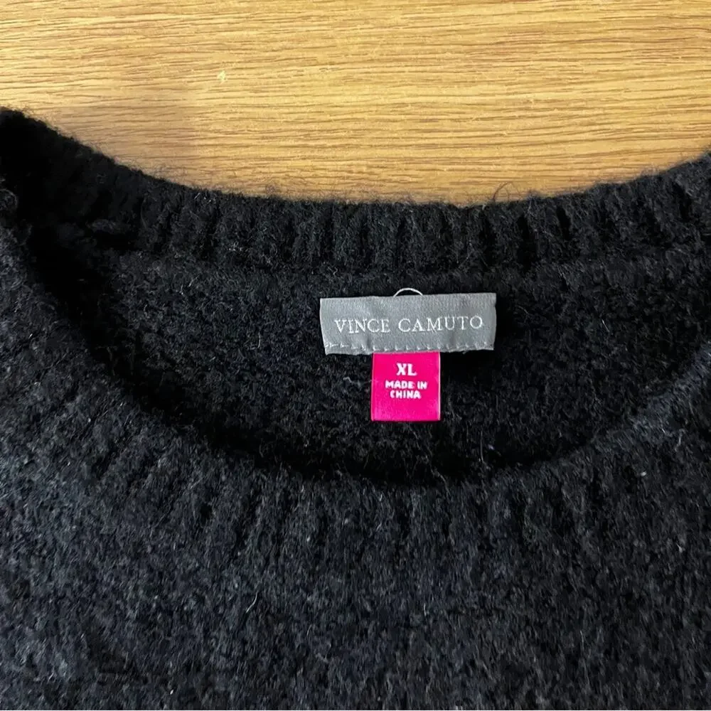 Vince Camuto Mohair Gradation Crew sweater rich black - XL